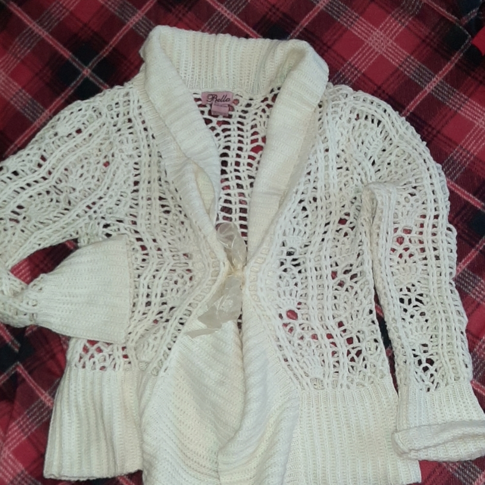 Lacy fun cardigan woman's large